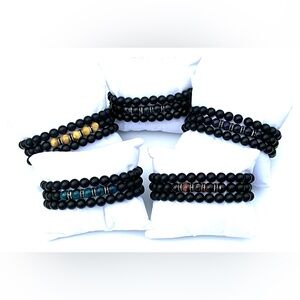 Aura 15 bracelet elastic stackable sets with gift box evil eye protection bundle